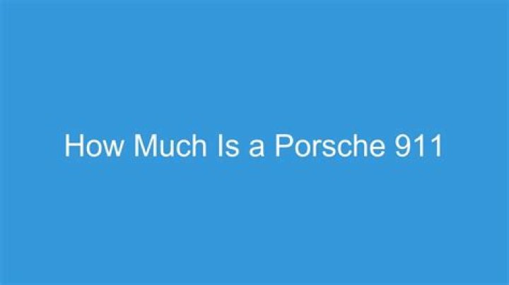 How much is a normal Porsche?
