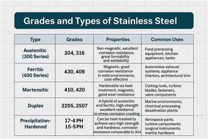 What are 3 main categories of stainless steel?