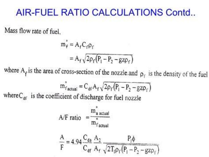 What is a good air-fuel ratio for a carburetor?